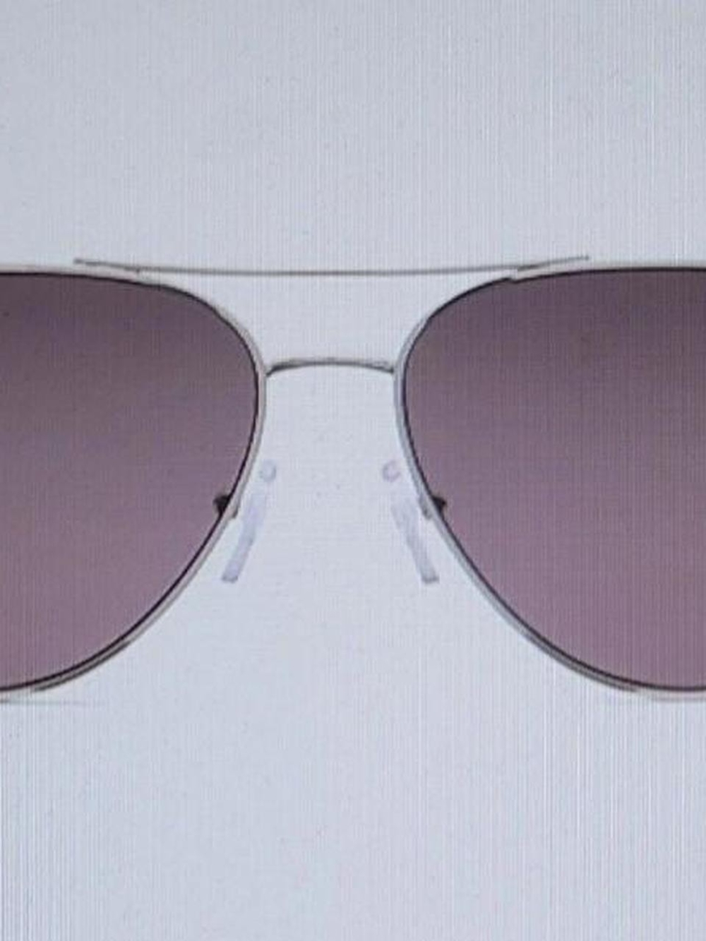 Michael Kors Silver Frame Aviator Sunglasses with Purple Gradient Lenses